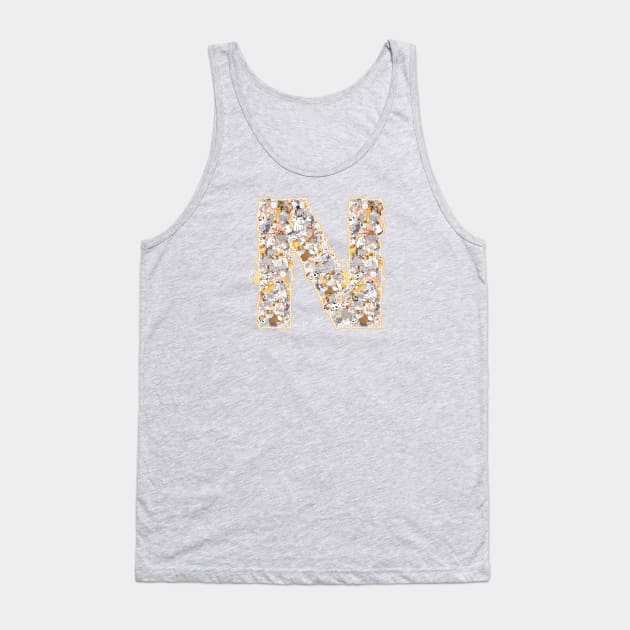 cat letter N(the cat forms the letter N) Tank Top by lord cobra